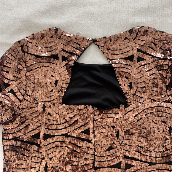 Vintage Copper Sequined Top! Sz M. Lined and has a bit of stretch! - Picture 13 of 13